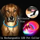 USB Rechargeable LED Dog Collar Glow Flashing Light Up Safety Pet Collar Night