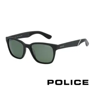 【POLICE】飛行員偏光太陽眼鏡 復古膠框時尚必備(黑色 POS1714-703P)