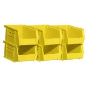 30210 AkroBins Plastic Storage Bins, Space-Saving Stackable Bins to use Yellow