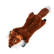 2PC Dog Toy Bite Wear-resistant Vocal Molars Pet Plush Medium Large Supplies, Size:Small(Fox)
