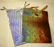 Gift Bags By Shalomint, 2 Pieces, Sparkle Design, 9" x 7" x 4", Brand New