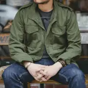 Jackets Men Army Green Jacket Military Windbreaker Solid Coat Clothes