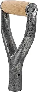 Tofficu Shovel Handle Y Shaped Handgrip Replacement Spade Handle with Wooden Grips Shovel Parts for Garden Digging Raking Tool