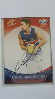 2008 AFL Select Champions Blue Foil Printed Signature FS92 Giansiracusa(Bulldog)