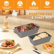 Meatloaf Pan and Toast Pan Kit Non-Stick Loaf Baking Pan with Drain Tray▿