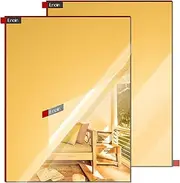Enoin 2pcs 8 x 12 Inch Gold Mirror Acrylic/Plexiglass Sheet 0.118'' 1/8'' Thick, Non Glass Safety Reflective Mirror Sheet Laser Board Panel for Home and Commercial Use, DIY Craft, Wall Decor