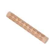 Wood Clay Roller 6 Inch Embossed Snow Pattern Modeling for Clay Baking DIY