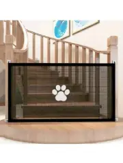 Easy Install Portable Mesh Dog Gate | Pet Safety Barrier for Doors 110cmX78cm