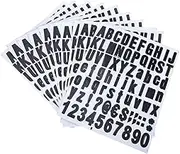 KALLORY 10 Sheets DIY Alphabet Number Stickers Mailbox Address Decals Self-Adhesive Stickers