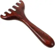 ASAKKURA Simple Massage Comb Foot Massage Rake Wood Craft Massager for Scalp Practical for Travel