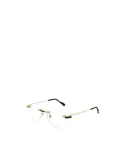 Cartier Round Rimless Glasses 51 White