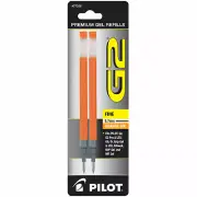 Pilot G2 Gel Pen Refill in Orange - Fine Point - Pack of 2 - NEW - Japan