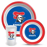 Newcastle Knights NRL 3 Piece Melamine Dinner Set