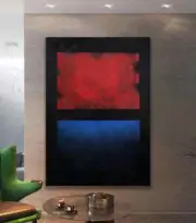 Mark Rothko Blue Red, Black Mark Art Painting Wall Art Canvas Unframed Print Art