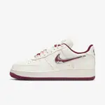 NIKE AIR FORCE 1 [FZ5068-161 女 休閒鞋 運動 經典 AF1 情人節 低筒 穿搭 白 深紅