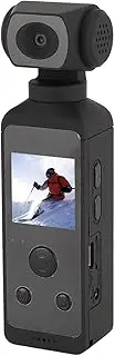 4K Video Camera with 30m Waterproof Case and Rotating Lens, 64GB Card, 16MP HD Mini Camcorder, WiFi, External Mic, 1.3" Screen Action Camera for Travel, Diving, Vlog, Sports