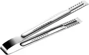 iplusmile Stainless Steel Food Clamp Cooking Tongs for Barbecue Pastry and Salad Easy to Clean Kitchen Tool for Home Restaurant and Catering Use Long Handle Design