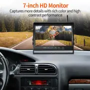 7'' Rear View Monitor For Truck Trailer Van RV Bus Dual Wireless Backup Camera