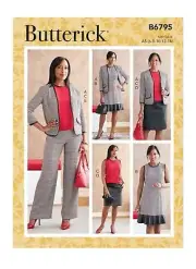 Butterick Sewing Pattern 6795 10760 Jacket Dress Top Skirt Pants Size 6-14
