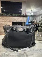 NWT Michael Kors Hamilton Weekender Black Pebbled Leather Duffle Tote Bag $448