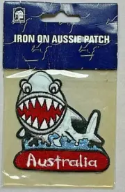 Vintage Australian Souvenir Iron On Patch With a Shark