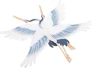 DOITOOL 2pcs Crane Embroidered Appliques DIY Sew Patches for Clothes Backpacks Hats Stylish Decorative Patches for Repairing Embellishing Fashion Items