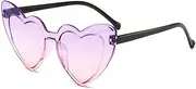 [HYYZZC] Children Sun Glasses Kids Gradient Colorful Heart-Shaped Sunglasses Girls Boys Sun Shades UV400 Eyewear Anti Blue Light Glasses