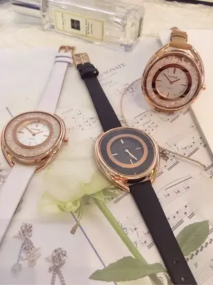 韓國Lavenda水晶鑽滿圈真皮手錶