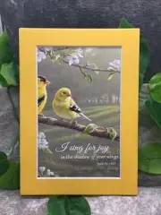 New Handmade 5x7 (Matted ) Scripture Inspirational Quote Songbirds Free Ship 461