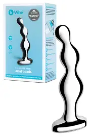 B-Vibe 5" Stainless Steel Anal Beads