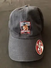 US OPEN 2007 Oakmont Souvenir USGA Member Adjustable Strap HAT CAP Navy Blue