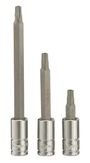 Genius Tools 1/4" Dr. T-27 Pentacle Bit Socket, 45mmL - 208+5027