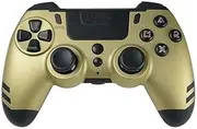 Steelplay Slimpack 2.4GHz Wireless Controller, Compatible with PS4/PS3/PC, Dual Vibration Feedback, 4 Programmable Rear Padles, Ergonomic and Comfortable - Gold