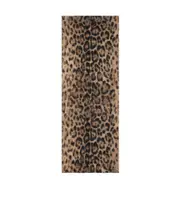 stole in leopard-print cashmere muslin One size Brown