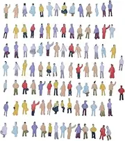 Veulrn New 100pcs Painted Model Train People Figures Scale N (1 to 150)