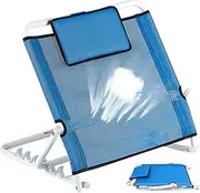 Adjustable Back Rest for Bed, Support for Sitting Up in Bed, 55cm/21.7in Wide Bed Backrest Support, 5-Gears Adjustable Bed Back Rest, Portable Folding Recliner Chair