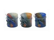 bulk 48 Ocean Views Pillar Candle 3 Assort Wedding Party Tapered Fragrance 7x7cm