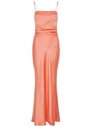 Bec & Bridge Nadia Satin Maxi Dress - Peach - 8 (UK8 / S) 8 (UK8 / S)