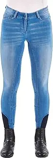 ブッセ(BUSSE) Women's Shaya Denim Culotte 3/4 Grip Leggings, Denim Blue