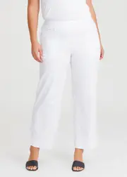 [Taking Shape] Taking Shape City Straight Leg Work Pant Size 20 in White, Cotton - Plus Size Women's Clothing White