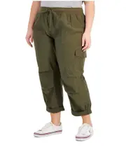 Tommy Hilfiger Womens Alton Casual Cargo Pants, Green, Plus Size, 2X