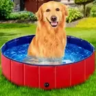 Foldable Dog Pool, Kiddie Pool Hard Plastic Pool for , Swimming Pool for Dogs...