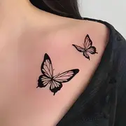 Lactacia - Butterfly Waterproof Temporary Tattoo As Shown In Figure - One Size