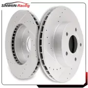 Front Brakes rotors Drilled & Slotted For 2010 11 12 13 2014 Chevrolet Camaro