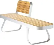 Outdoor Park Bench Outdoor Garden Park Bench with Backrest, Hardwood Strip Steel Frame Outdoor Leisure Bench Patio Garden Bench(X-Large)