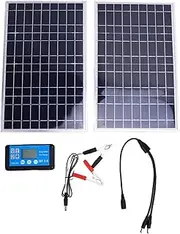 Fdit 200W Solar Panel Kit with Solar Charge Controller PV Power Module 23% High Efficiency for RV Boat Off Grid Applications Lightweight IP67 Waterproof