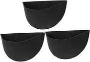 NULYLU 3pcs Reusable Hanging Basket Liners Water Absorbent Non Woven Flower for Half Round Planters for Garden Baskets and Flower Pots