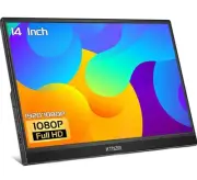 Portable 14 Inch FHD Laptop HDMI Monitor, USB C Second Monitor HDR Plug & Play