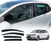 OAD4X4 Weathershields Compatible with Volkswagen Polo 6R Series Hatch 2010-2017, Weather Shields Window Visors Wind Deflectors Sun Rain Guard 4PCS Set