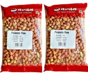 2 Packets x 500g (1kg) Raw Peanuts Kernels shelled with Skin Premium Quality
